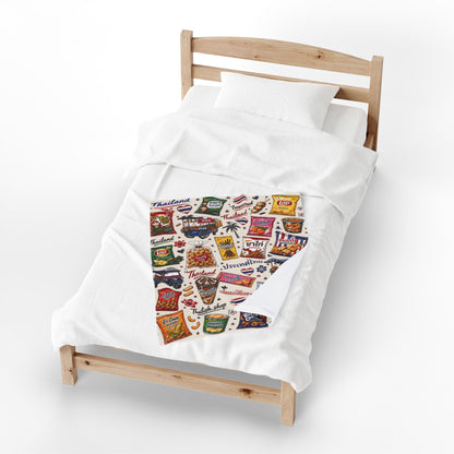 Thai Snacks Velveteen Plush Blanket