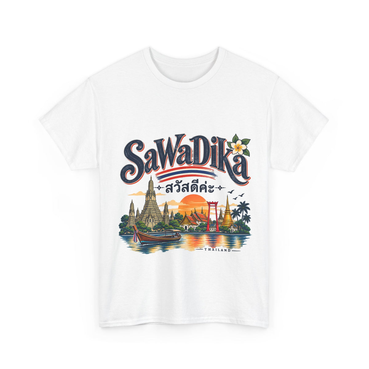 SaWaDiKa Thailand Vintage Travel Heavy Cotton T-Shirt