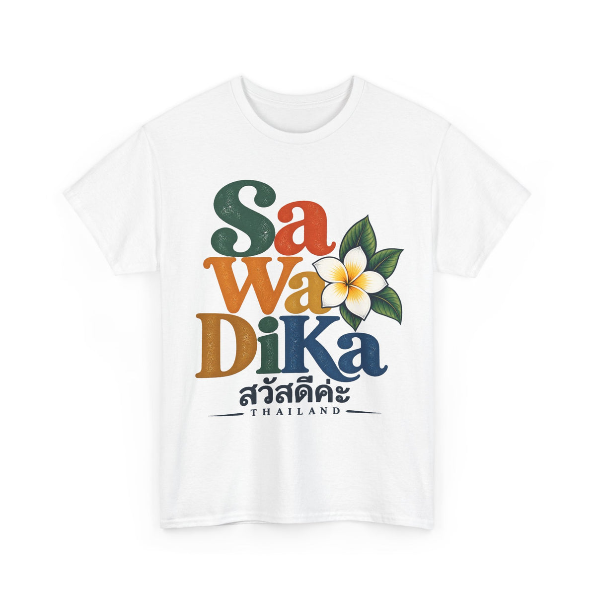 SaWaDiKa Vintage Greeting Thailand Heavy Cotton T-Shirt