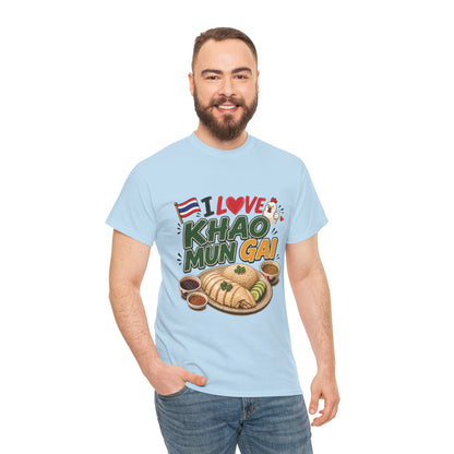 I Love Khao Mun Gai Unisex Heavy Cotton Tee