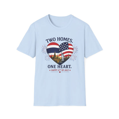 Two Homes One Heart 4th of July Tee