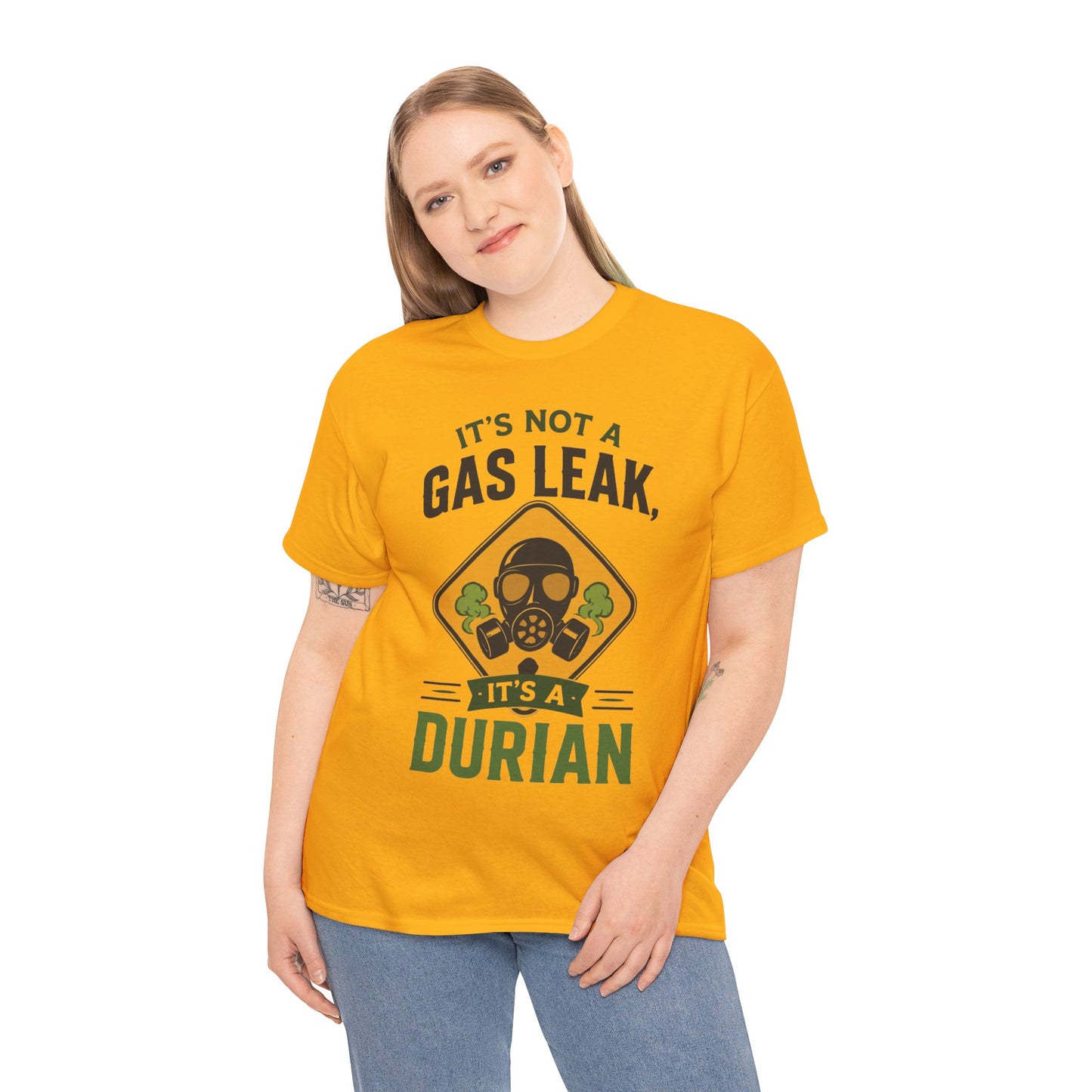 It's Not a Gas Leak, It's a Durian Mask Unisex Heavy Cotton Tee