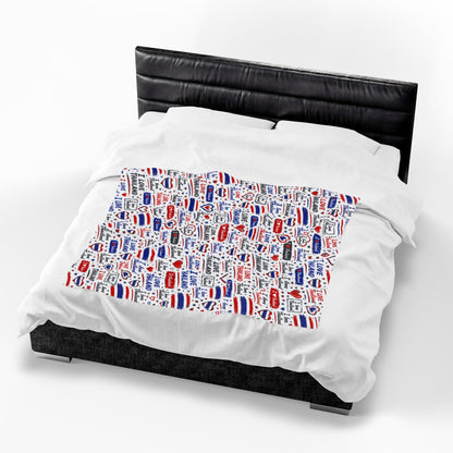 I Love Thailand Velveteen Plush Blanket