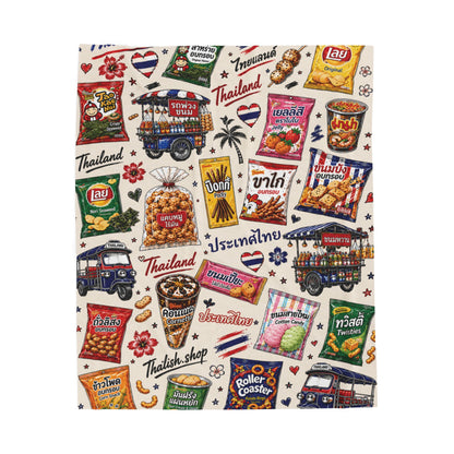 Thai Snacks Velveteen Plush Blanket