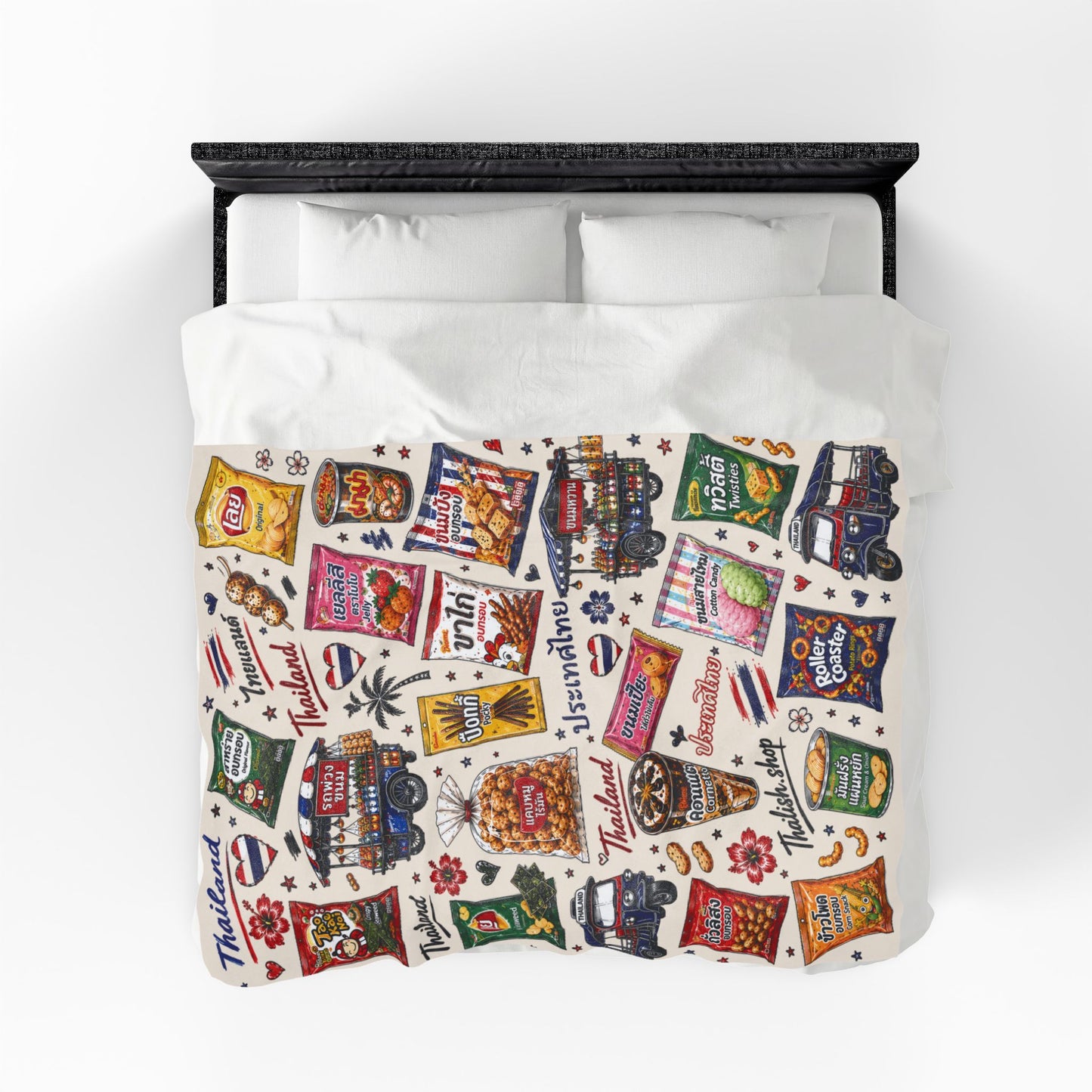 Thai Snacks Velveteen Plush Blanket