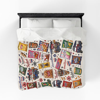 Thai Snacks Velveteen Plush Blanket