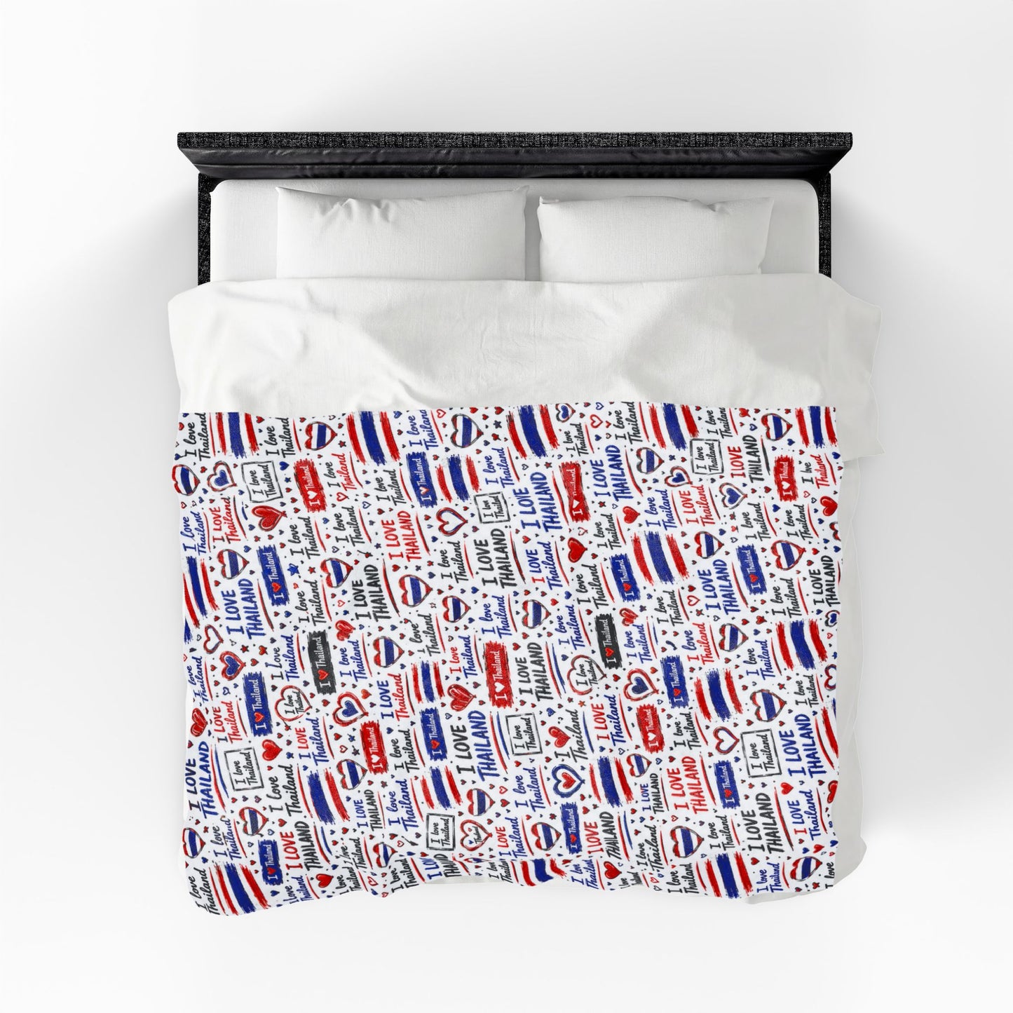 I Love Thailand Velveteen Plush Blanket