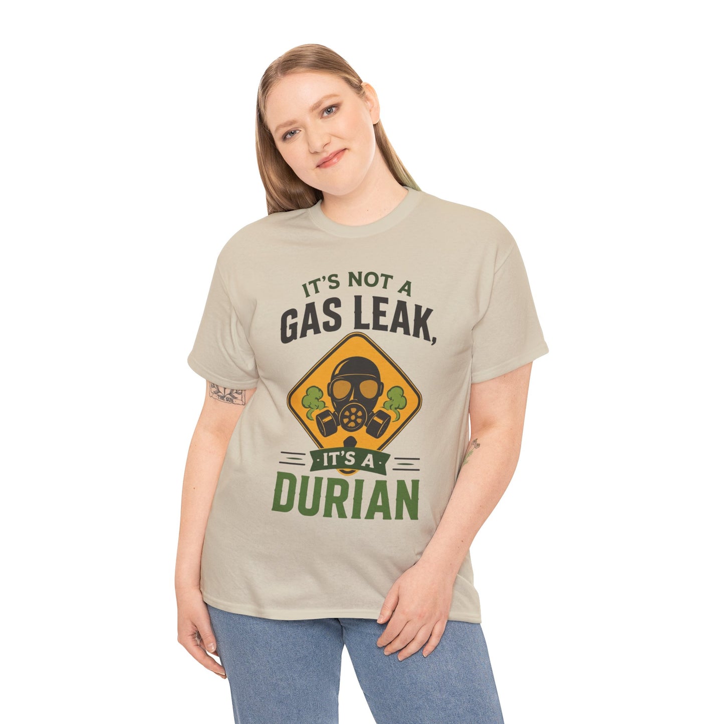 It's Not a Gas Leak, It's a Durian Mask Unisex Heavy Cotton Tee