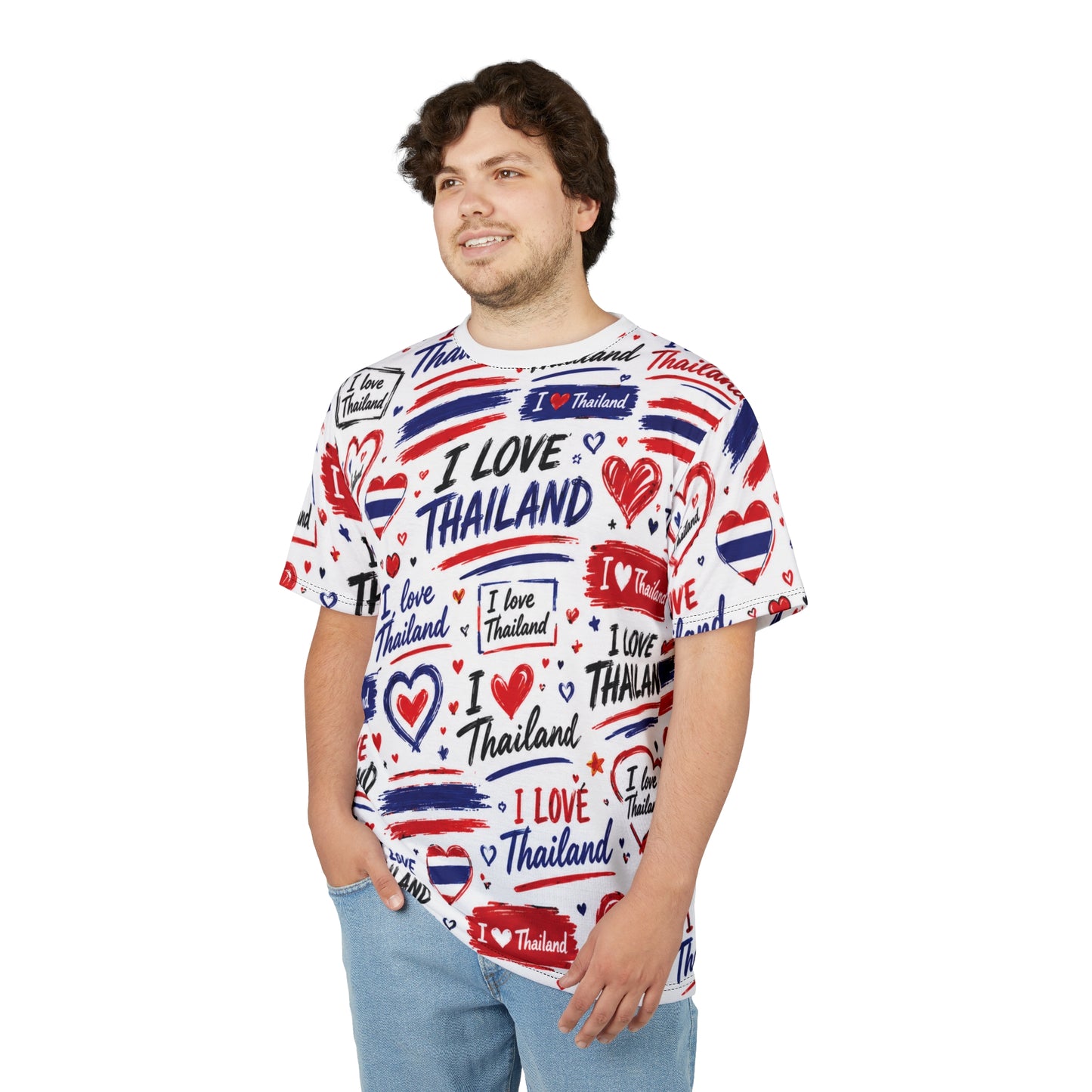 I Love Thailand Unisex Cut & Sew Tee (AOP)