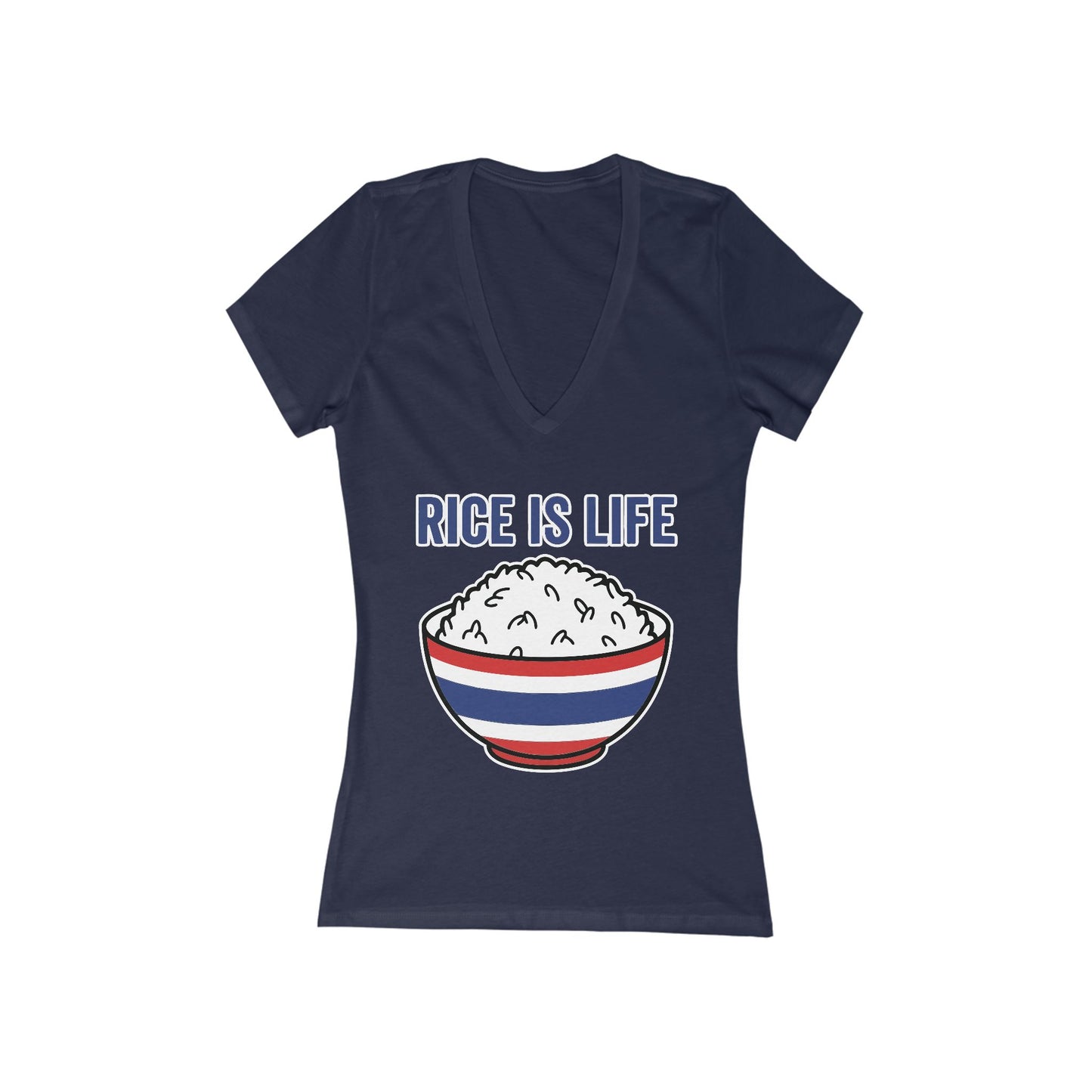 Rice is Life (Front) V-Neck Tee