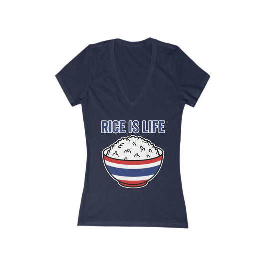 Rice is Life (Front) V-Neck Tee