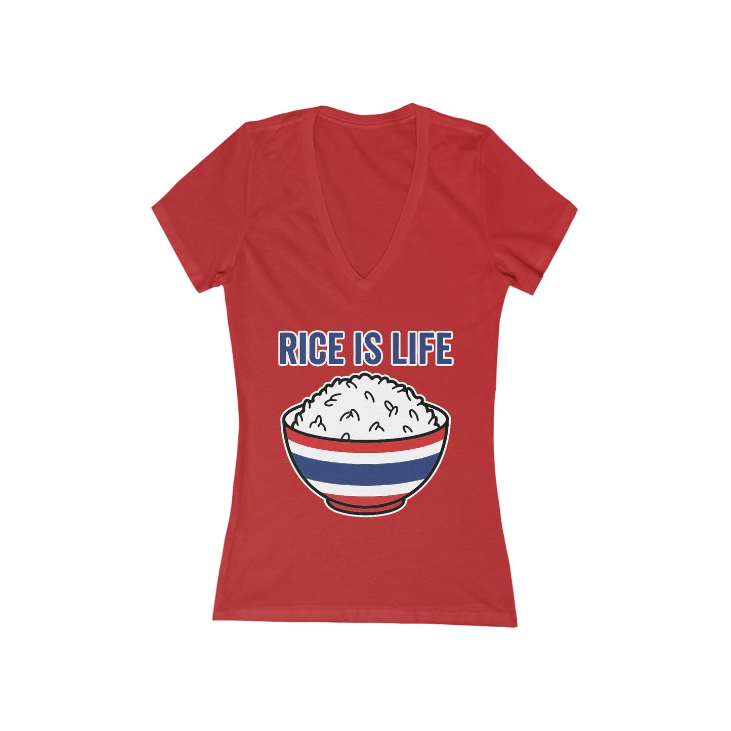 Rice is Life (Front) V-Neck Tee