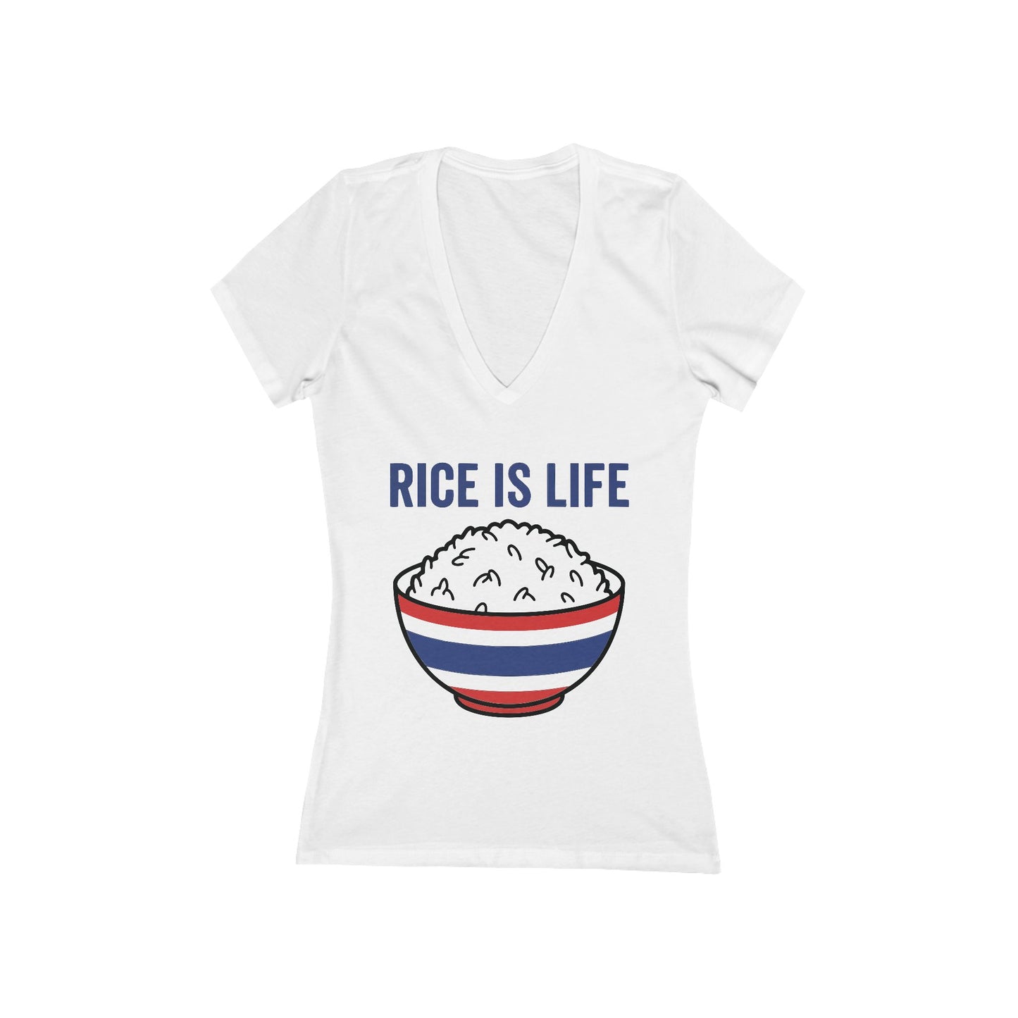 Rice is Life (Front) V-Neck Tee