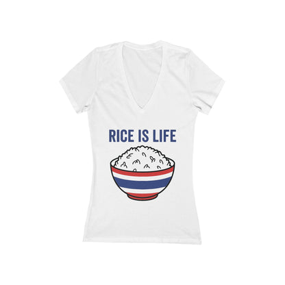 Rice is Life (Front) V-Neck Tee
