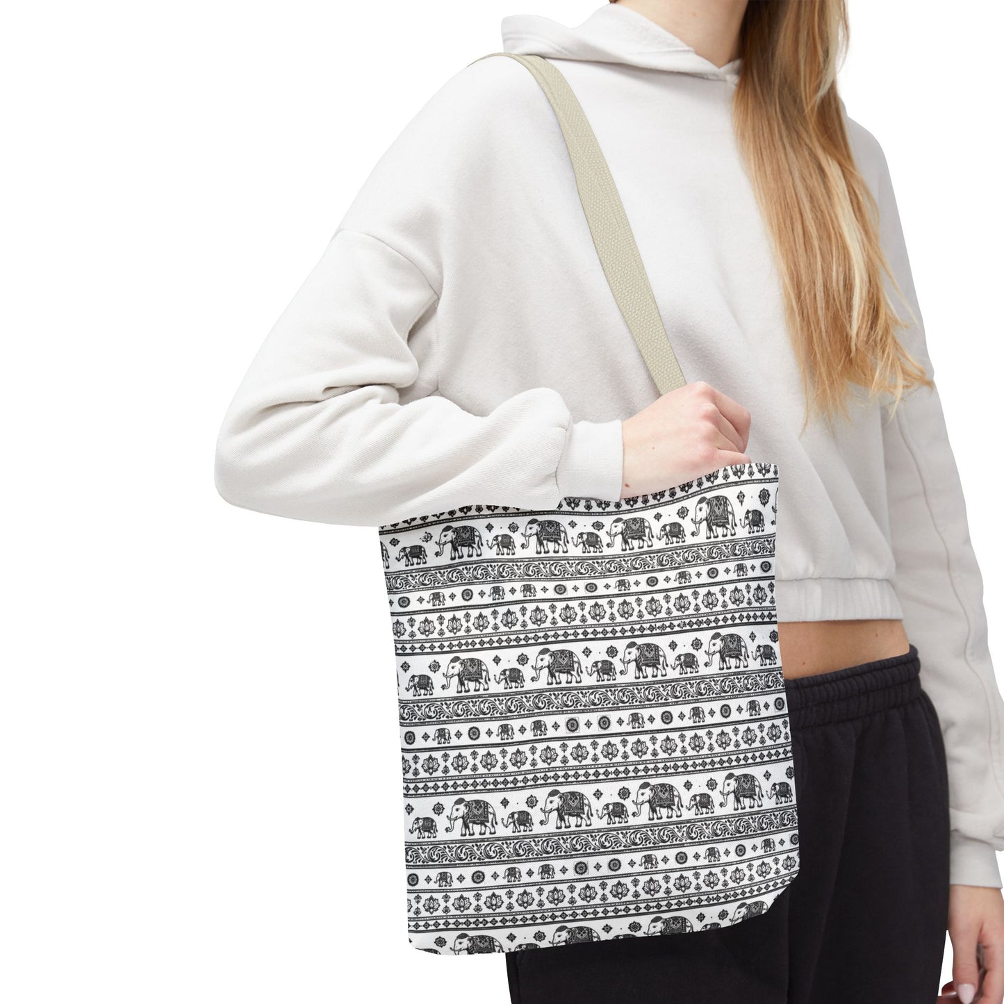 Thai Elephant Tote Bag - Patterned AOP