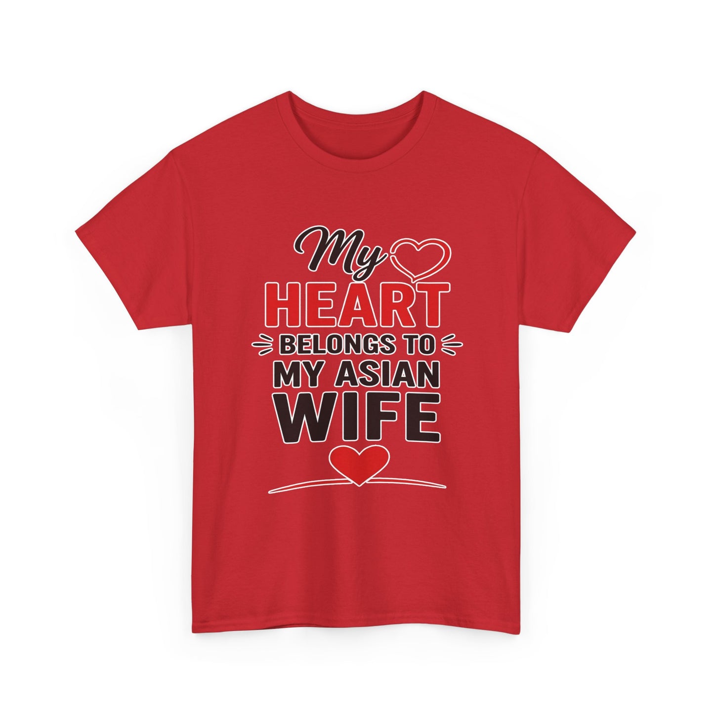 My Heart Belongs To My Asian Wife Heavy Cotton Tee