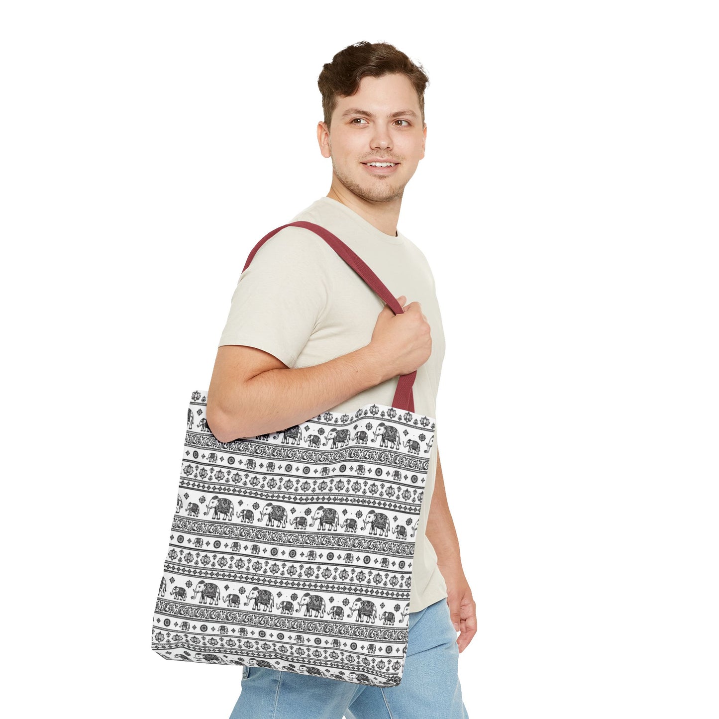 Thai Elephant Tote Bag - Patterned AOP
