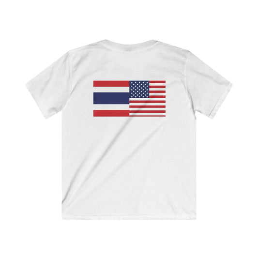 Thai-American Flags Kids Softstyle Tee