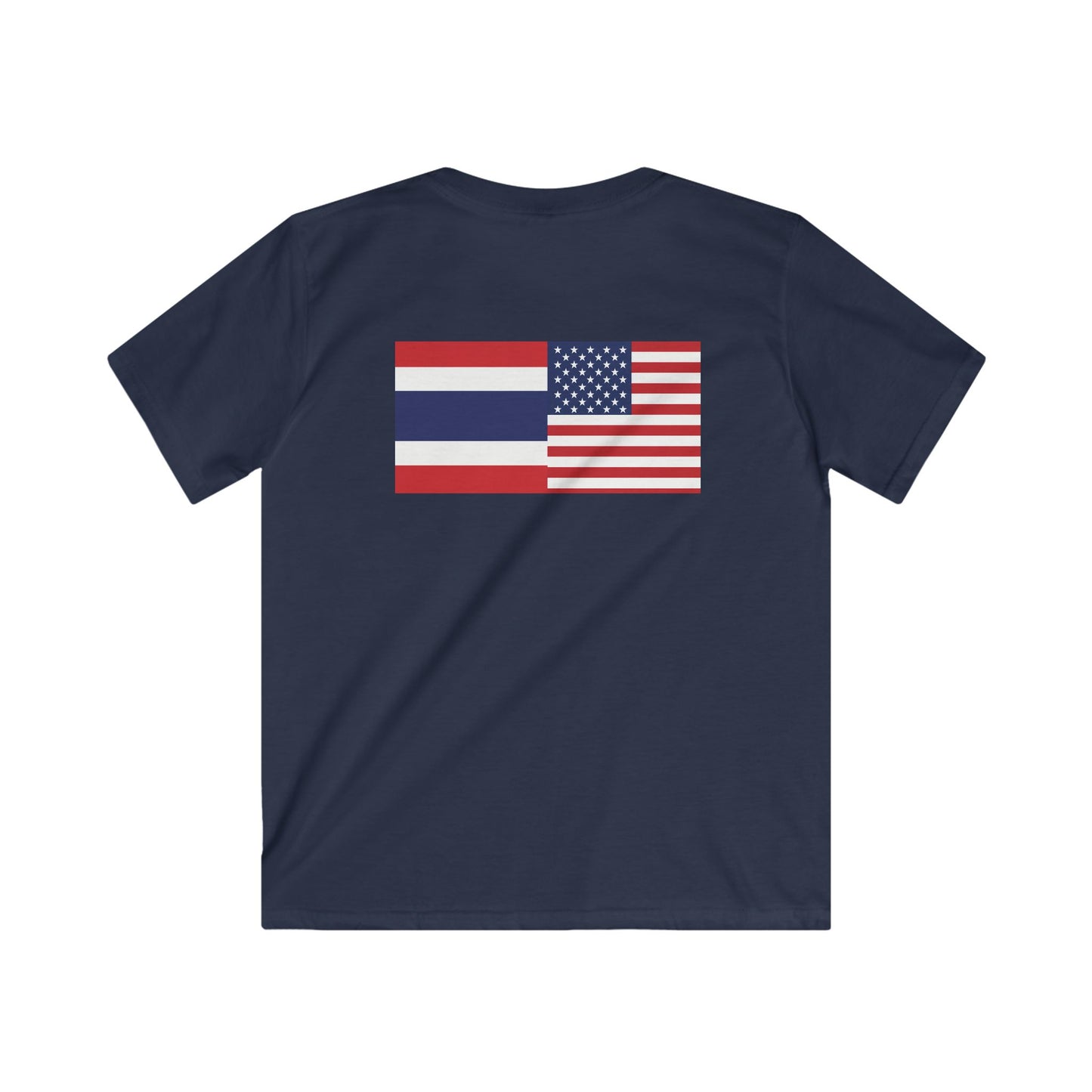 Thai-American Flags Kids Softstyle Tee