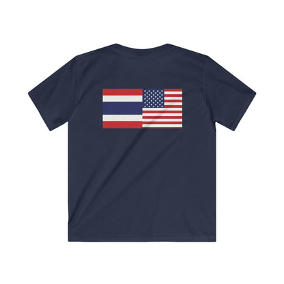 Thai-American Flags Kids Softstyle Tee