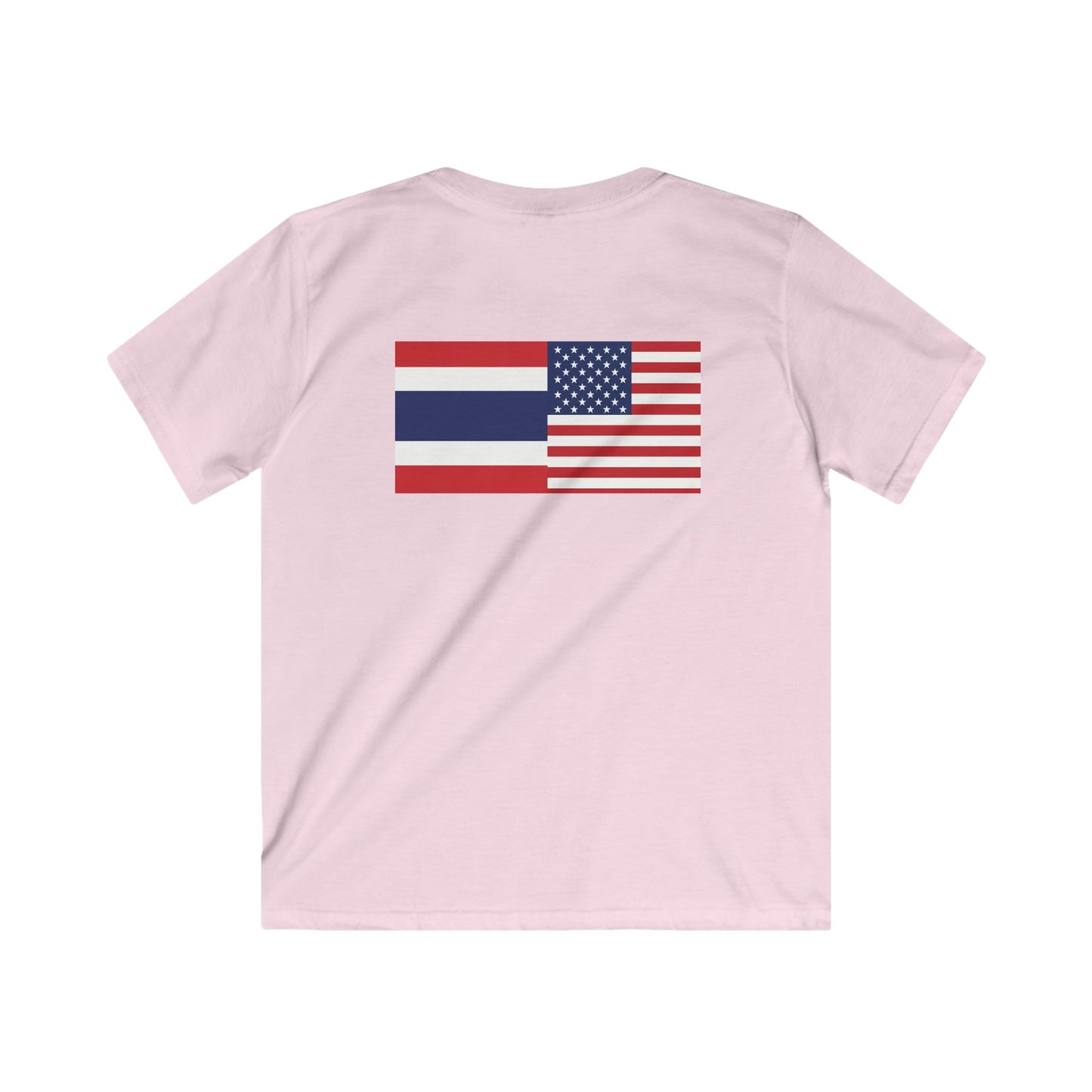 Thai-American Flags Kids Softstyle Tee