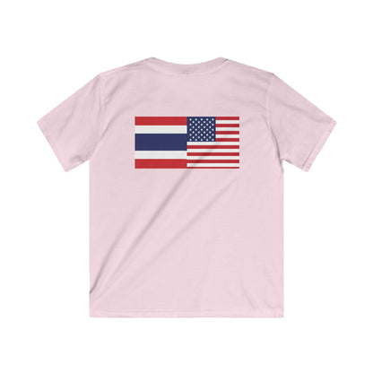 Thai-American Flags Kids Softstyle Tee