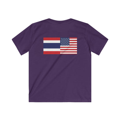 Thai-American Flags Kids Softstyle Tee