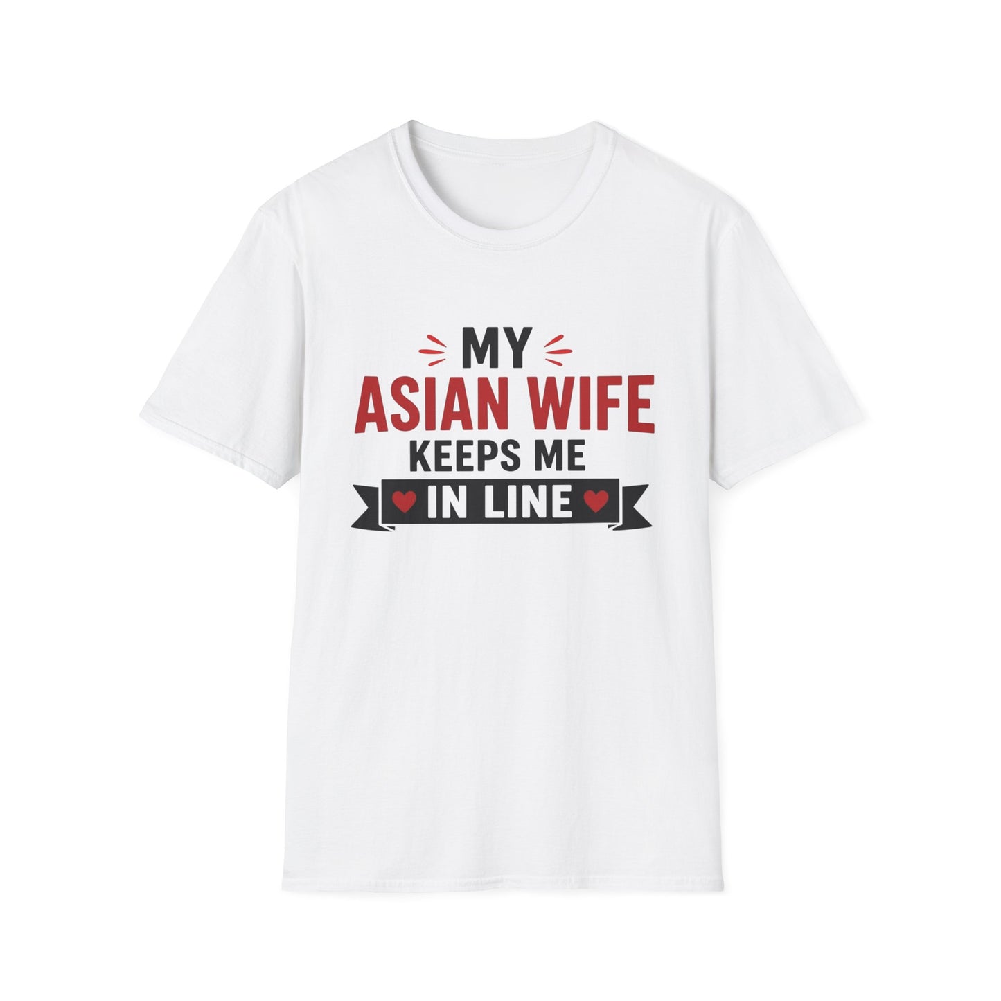 My Asian Wife Keeps Me In Line Softstyle T-Shirt