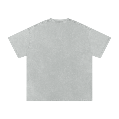 Thai Tea Snow Washed Oversized Unisex Cotton T-Shirt