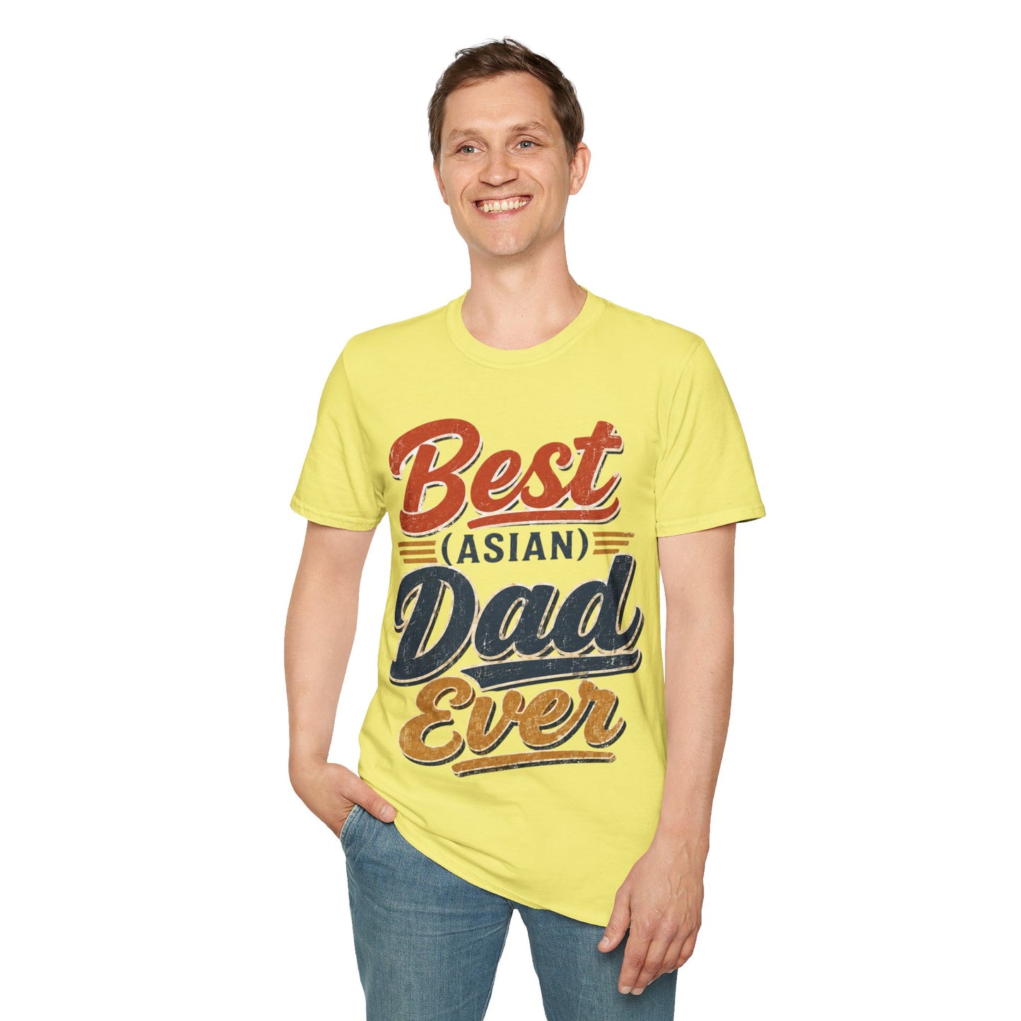 Best (Asian) Dad Ever Vintage Retro Dad Tee