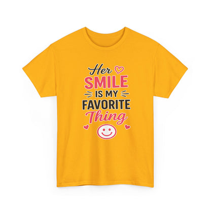 Her Smile Is My Favorite Thing Heavy Cotton Tee