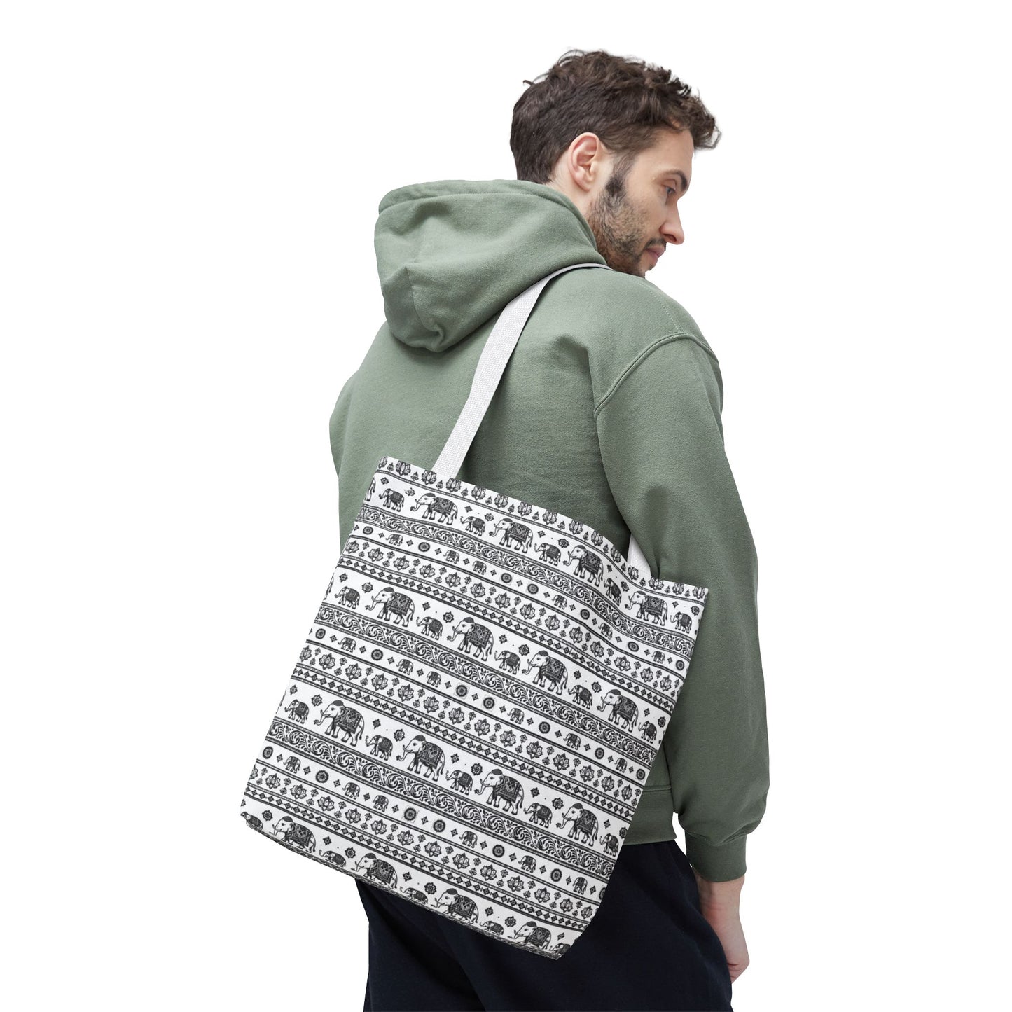 Thai Elephant Tote Bag - Patterned AOP