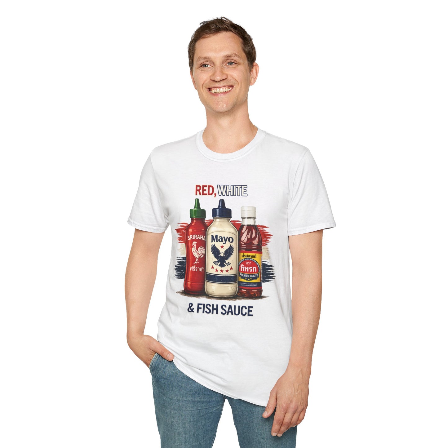 Red, White & Fish Sauce Unisex SoftStyle Tee