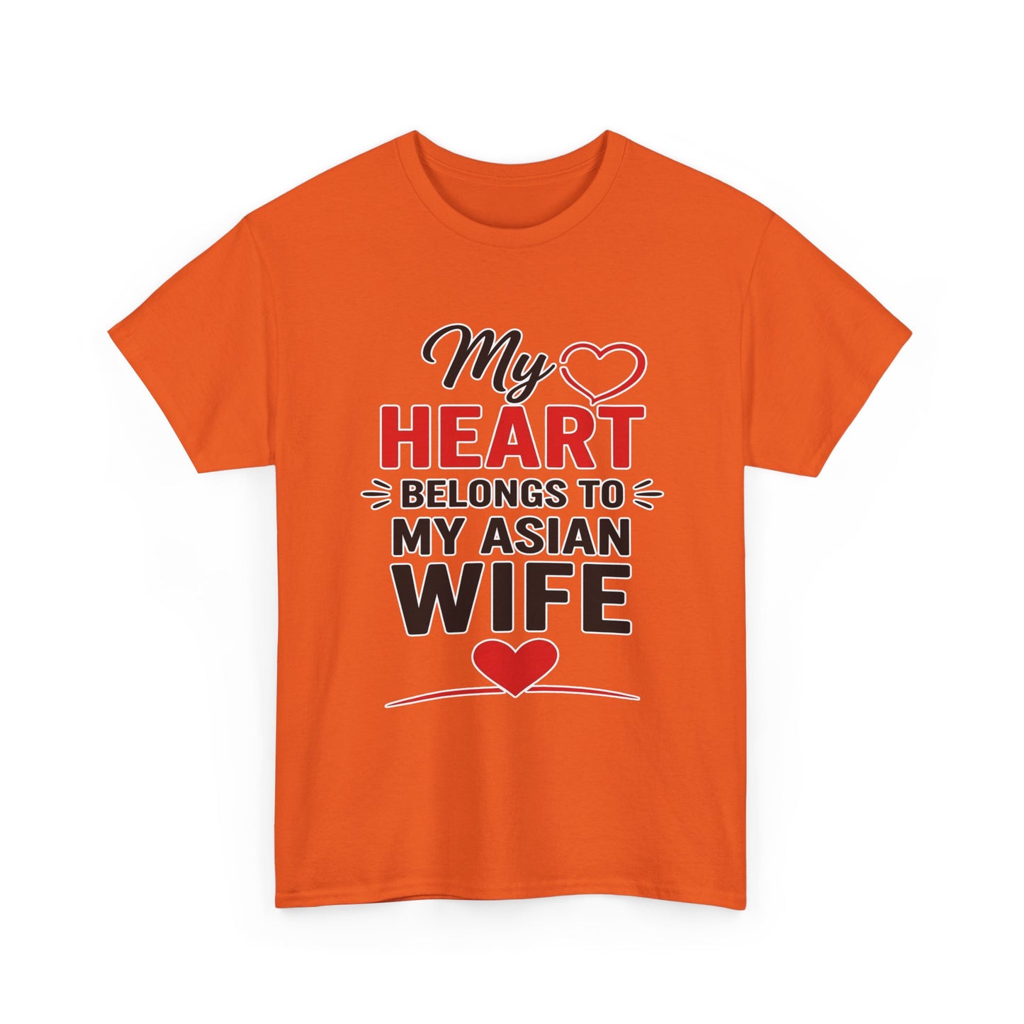 My Heart Belongs To My Asian Wife Heavy Cotton Tee