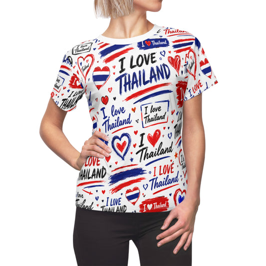I Love Thailand Women's Cut & Sew Tee (AOP)