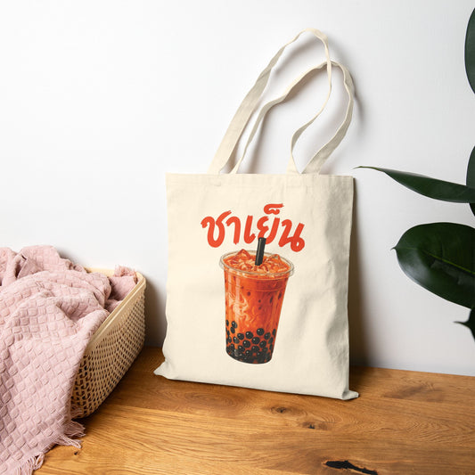 ชาเย็น Thai Boba Milk Tea Tote Bag