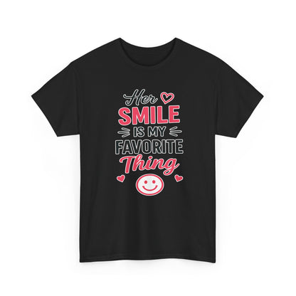 Her Smile Is My Favorite Thing Heavy Cotton Tee