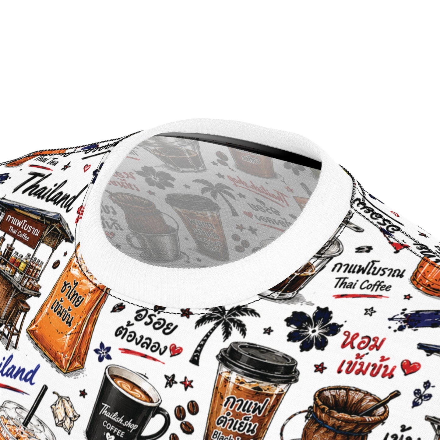 Thai Drinks Printed Unisex Cut & Sew Tee (AOP)