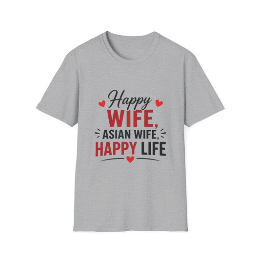 Happy Wife Asian Wife Happy Life Softstyle T-Shirt