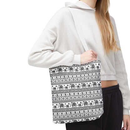 Thai Elephant Tote Bag - Patterned AOP