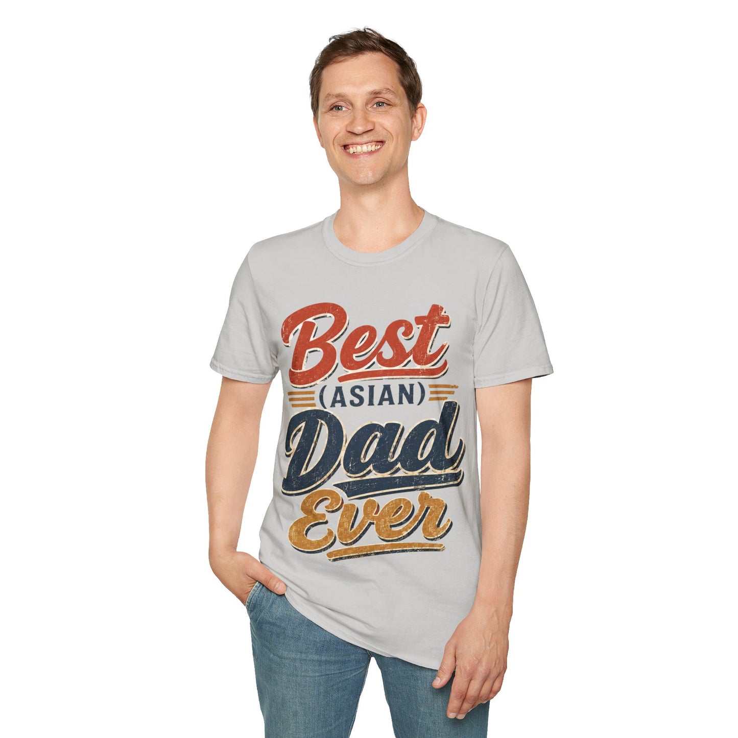 Best (Asian) Dad Ever Vintage Retro Dad Tee