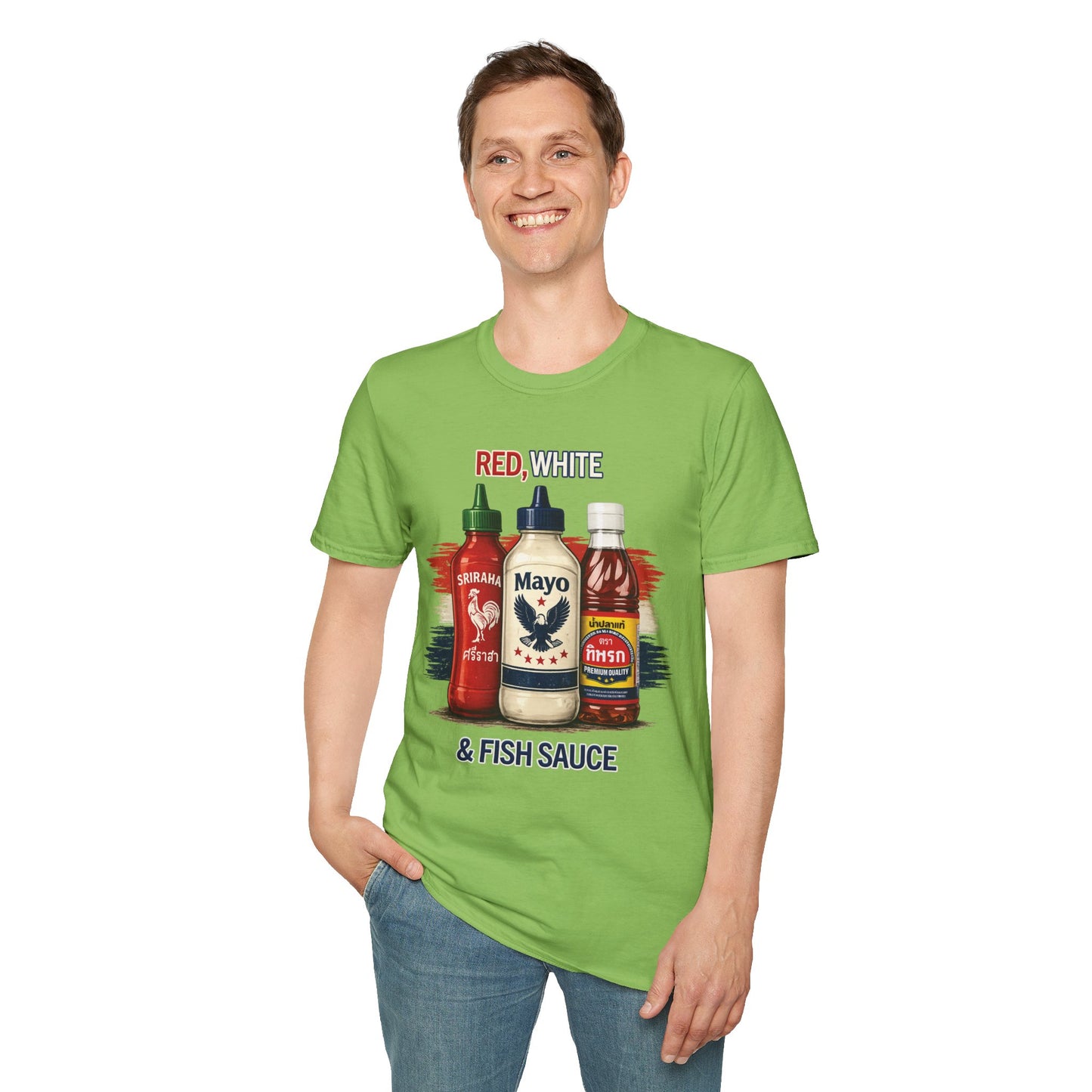 Red, White & Fish Sauce Unisex SoftStyle Tee