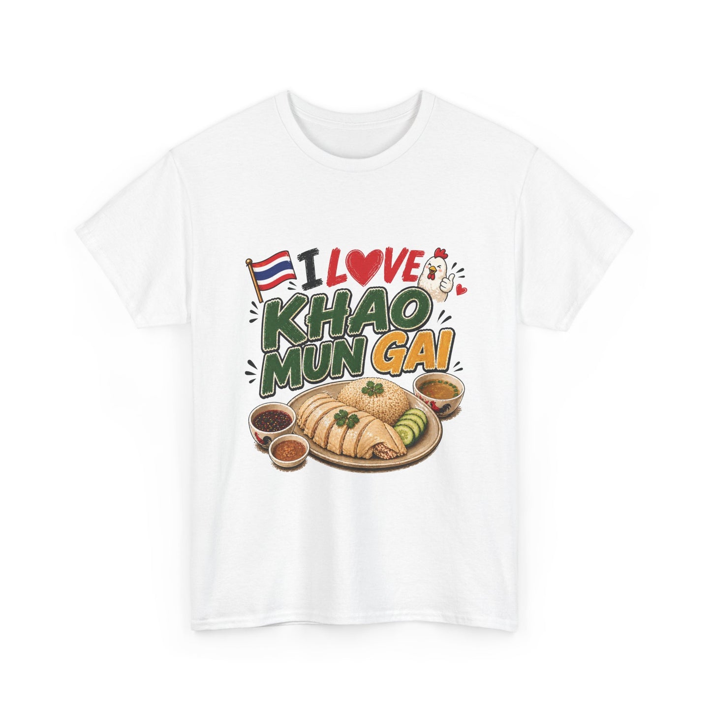 I Love Khao Mun Gai Unisex Heavy Cotton Tee