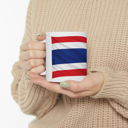 Thailand Flag Ceramic Mug, (11oz, 15oz)