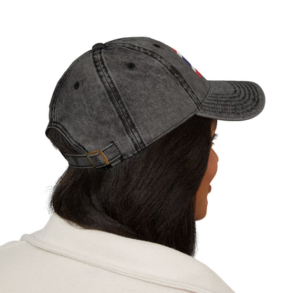 TH+US Flags Vintage Embroidered Baseball Cap