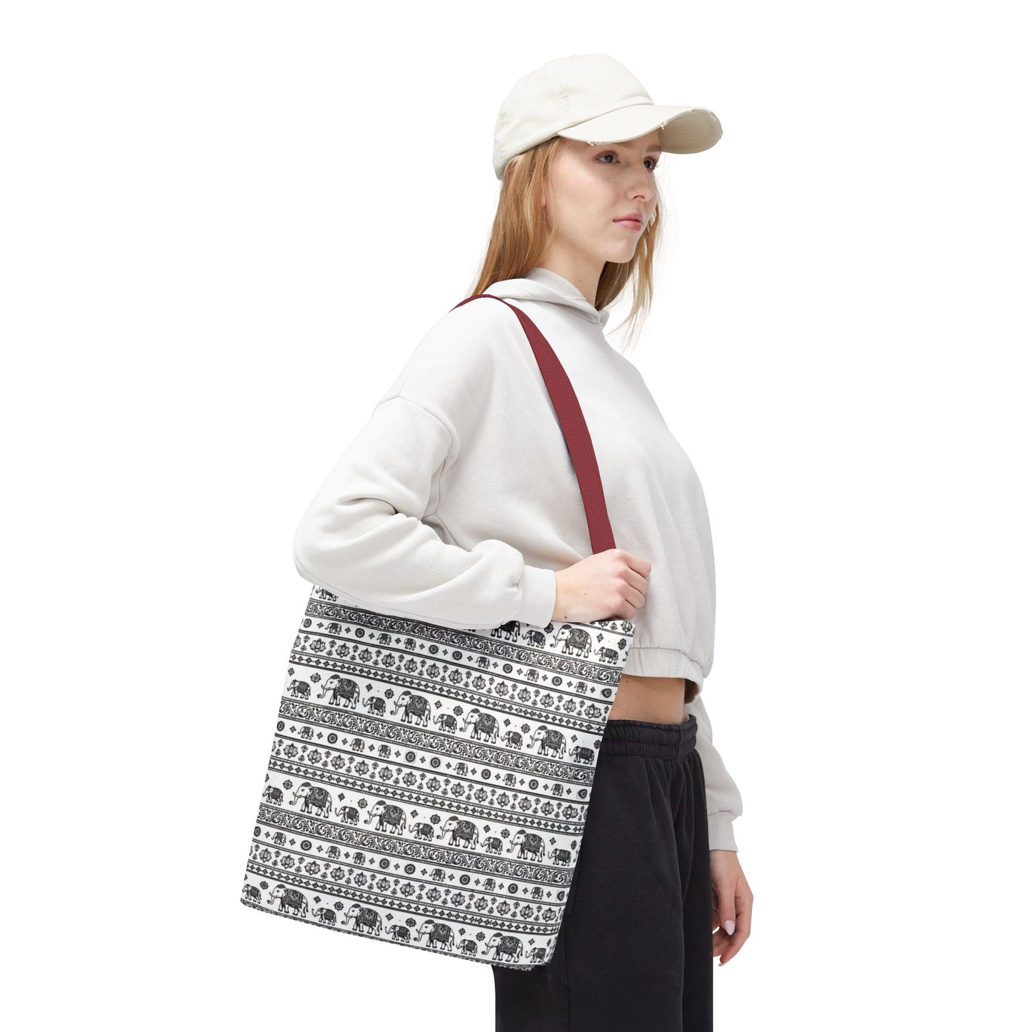 Thai Elephant Tote Bag - Patterned AOP