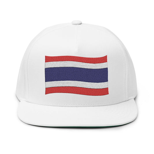 Thailand Flag Flat Bill Cap (Embroidery)
