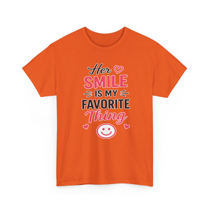 Her Smile Is My Favorite Thing Heavy Cotton Tee
