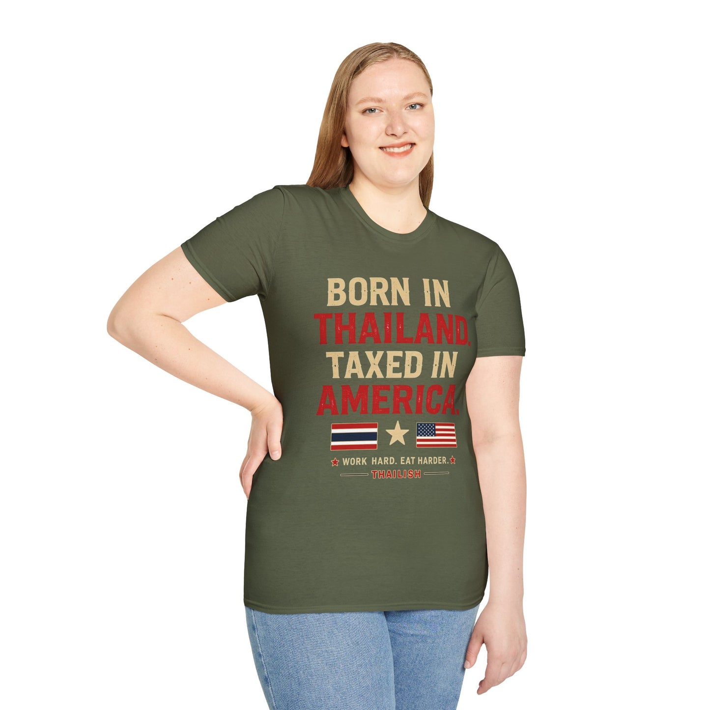 Born in Thailand, Taxed in America Unisex Tee