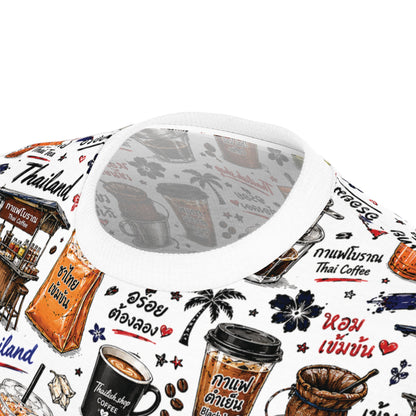 Thai Drinks Printed Unisex Cut & Sew Tee (AOP)